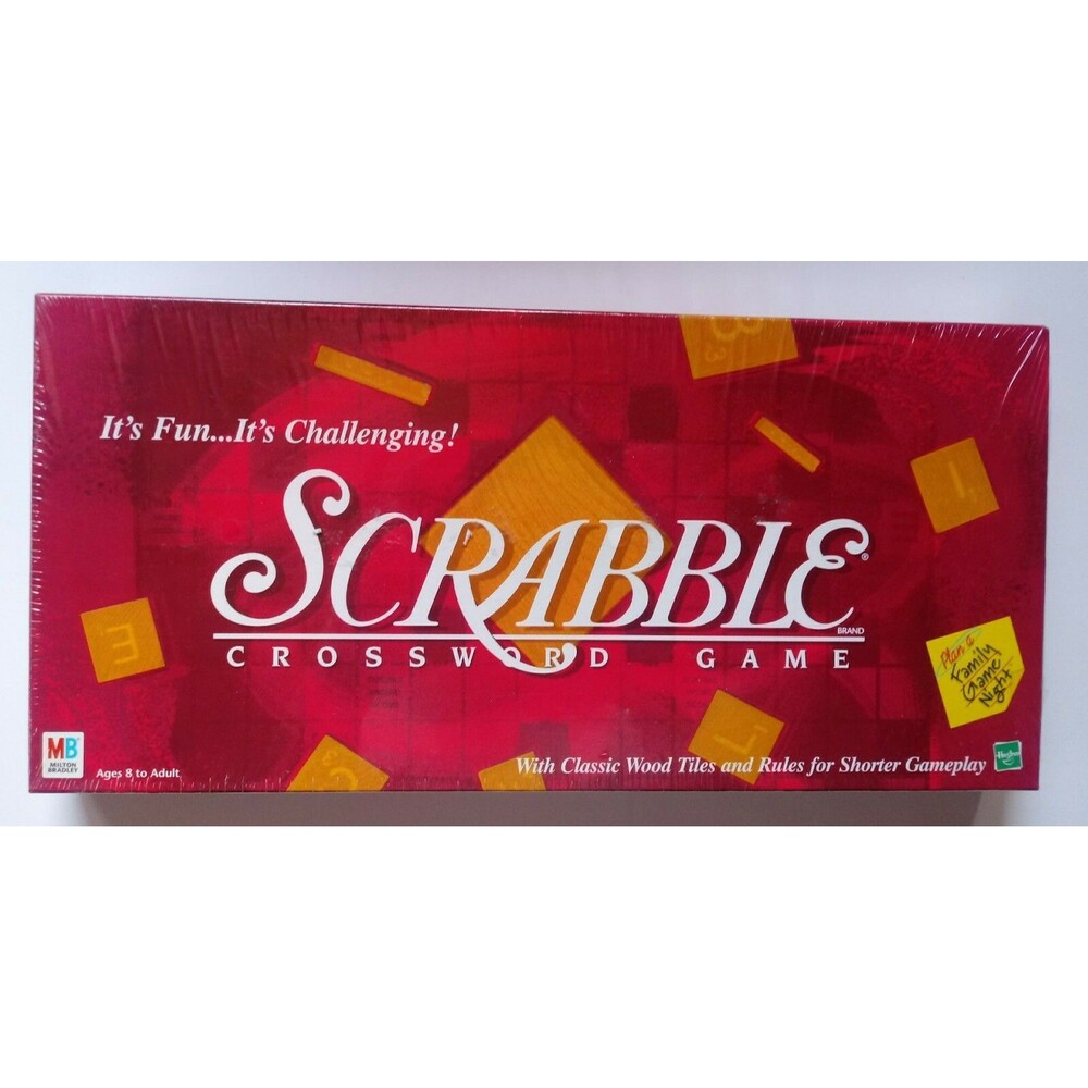 Scrabble CROSSWORD Board Game Milton Bradley Vintage 1999 Brand New Sealed